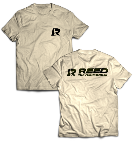Reed the Fishmonger Logo Organic Fair Trade Unisex Natural Color Short Sleeve T-Shirt