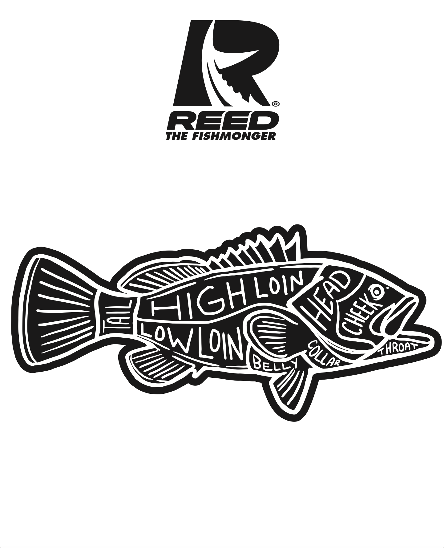 Reed the Fishmonger Grouper Cuts Organic Fair Trade Unisex Natural Color Short Sleeve T-Shirt