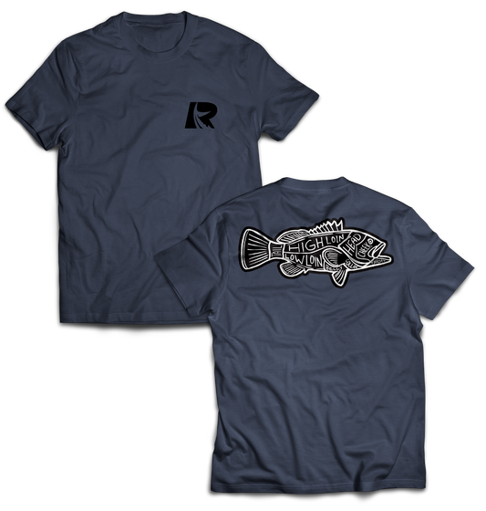 Reed the Fishmonger Grouper Cuts Organic Fair Trade Unisex Slate Color Short Sleeve T-Shirt